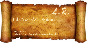 László Ruben névjegykártya