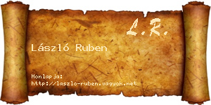 László Ruben névjegykártya